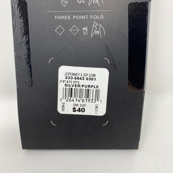 JF J. Ferrar Bow Tie & Pocket Square Combo - Picture 4 of 4